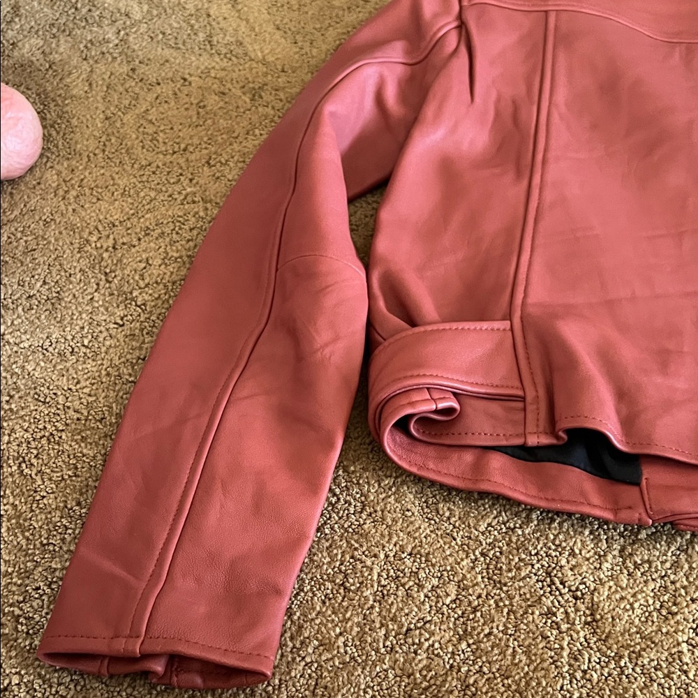 Bagatelle Rust Leather Jacket - Picture 7 of 8